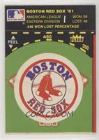 Boston Red Sox Logo/Stat Tab (on baseball diamond)
