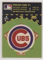 Chicago Cubs Logo/Stat Line (on baseball diamond)