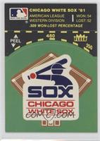 Chicago White Sox Logo/Stat Tab (on baseball diamond)