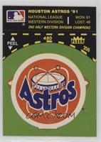 Houston Astros Logo/Stat Line (on baseball diamond)