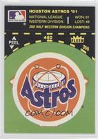 Houston Astros Logo/Stat Line (on baseball diamond)