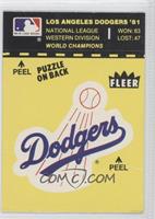 Los Angeles Dodgers Team (Puzzle on Back)