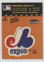 Montreal Expos Logo/Stat Line (Puzzle on Back)