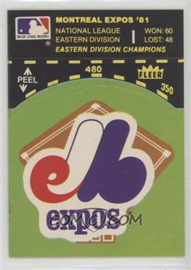 1982 Fleer - Team Stickers Inserts #MOEL.3 - Montreal Expos Logo/Stat Line (on baseball diamond)