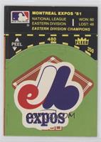 Montreal Expos Logo/Stat Line (on baseball diamond) [EX to NM]