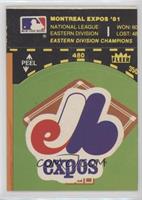Montreal Expos Logo/Stat Line (on baseball diamond)