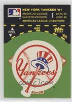 New York Yankees Logo/Stat (Green Front; Star Visilble on Back)