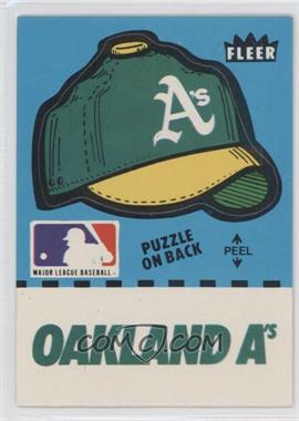 1982 Fleer - Team Stickers Inserts #OAAH.2 - Oakland Athletics Hat (Puzzle on Back)