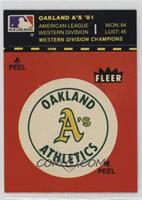 Oakland Athletics (Red front; Puzzle Back)