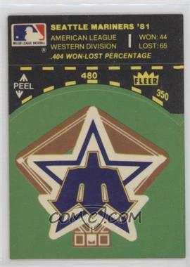 1982 Fleer - Team Stickers Inserts #SEML.3 - Seattle Mariners Logo/Stat Tab (on baseball diamond)