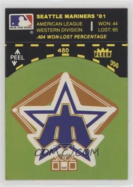 1982 Fleer - Team Stickers Inserts #SEML.3 - Seattle Mariners Logo/Stat Tab (on baseball diamond)