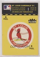 St. Louis Cardinals Logo/Stat Line (Puzzle on Back)