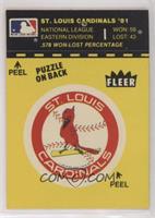 St. Louis Cardinals Logo/Stat Line (Puzzle on Back) [EX to NM]