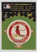 St. Louis Cardinals Logo/Stat Line (on baseball diamond)