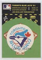 Toronto Blue Jays Logo/Stat Tab (on baseball diamond)