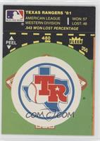 Texas Rangers Logo/Stat Tab (on baseball diamond)