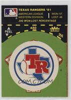 Texas Rangers Logo/Stat Tab (on baseball diamond)