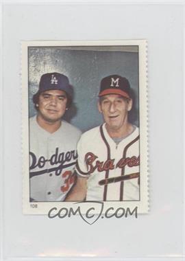 1982 Fleer Stamps - [Base] #108 - Fernando Valenzuela, Warren Spahn [EX to NM]