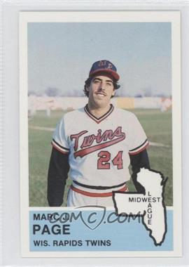 1982 Fritsch Midwest League Stars of Tomorrow - [Base] #198 - Marc J. Page