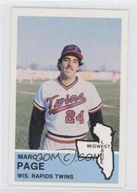 1982 Fritsch Midwest League Stars of Tomorrow - [Base] #198 - Marc J. Page