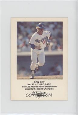 1982 Los Angeles Dodgers Los Angeles Police - [Base] #10 - Ron Cey