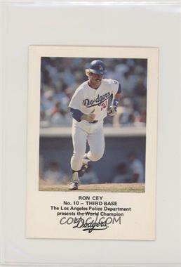 1982 Los Angeles Dodgers Los Angeles Police - [Base] #10 - Ron Cey