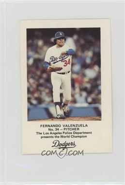 1982 Los Angeles Dodgers Los Angeles Police - [Base] #34 - Fernando Valenzuela [EX to NM]