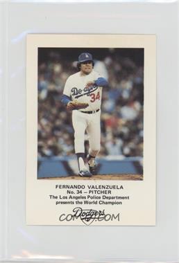 1982 Los Angeles Dodgers Los Angeles Police - [Base] #34 - Fernando Valenzuela [EX to NM]