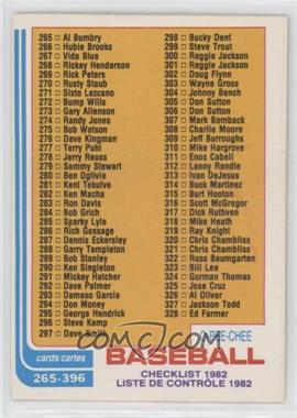 1982 O-Pee-Chee - [Base] #394 - Checklist