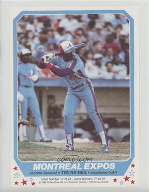 1982 O-Pee-Chee - Poster Inserts #17 - Tim Raines