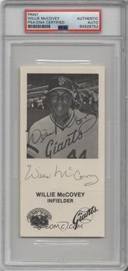 1982 San Francisco Giants 25th Anniversary Autograph Cards Team Issue - [Base] #_WIMC - Willie McCovey [PSA Authentic PSA/DNA Cert]