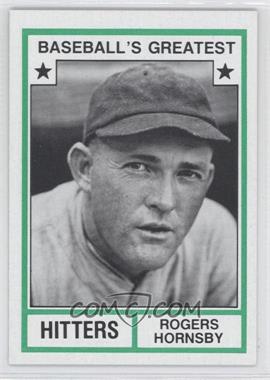 1982 TCMA Baseball's Greatest - Hitters - Tan Back #1982-15 - Rogers Hornsby