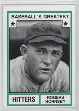 1982 TCMA Baseball's Greatest - Hitters - Tan Back #1982-15 - Rogers Hornsby