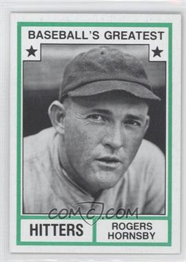 1982 TCMA Baseball's Greatest - Hitters - Tan Back #1982-15 - Rogers Hornsby