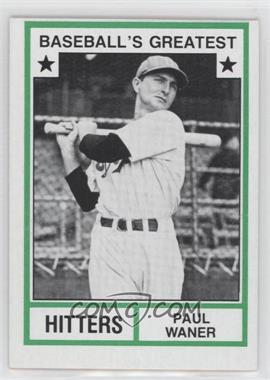 1982 TCMA Baseball's Greatest - Hitters - Tan Back #1982-28 - Paul Waner
