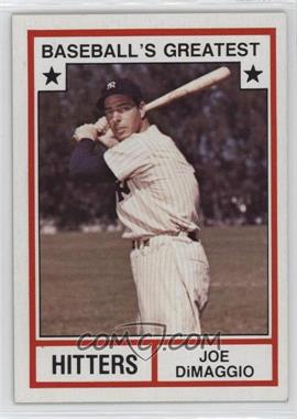 1982 TCMA Baseball's Greatest - Hitters - Tan Back #1982-3 - Joe DiMaggio