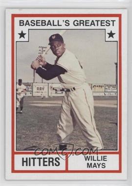 1982 TCMA Baseball's Greatest - Hitters - Tan Back #1982-6 - Willie Mays