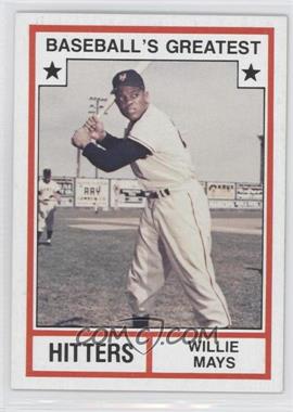 1982 TCMA Baseball's Greatest - Hitters - Tan Back #1982-6 - Willie Mays