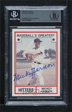 1982 TCMA Baseball's Greatest - Hitters - White Back #1982-12.1 - Mickey Vernon (No MLB Logo) [BAS BGS Authentic]