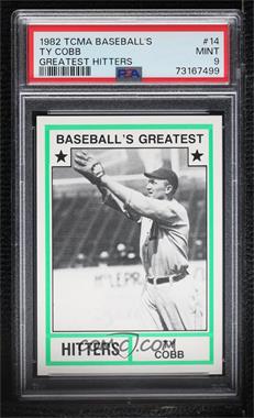 1982 TCMA Baseball's Greatest - Hitters - White Back #1982-14.1 - Ty Cobb (No MLB Logo) [PSA 9 MINT]