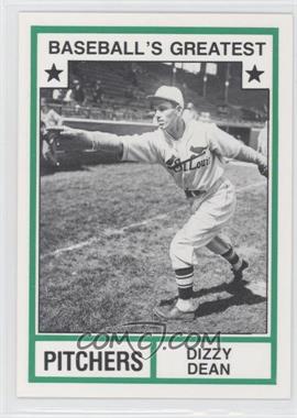 1982 TCMA Baseball's Greatest - Pitchers - White Back #1982-36.1 - Dizzy Dean (No MLB Logo)