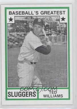 1982 TCMA Baseball's Greatest - Sluggers - Tan Back #1982-22 - Ted Williams