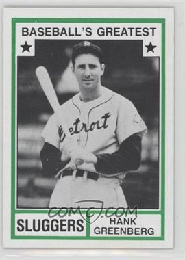 1982 TCMA Baseball's Greatest - Sluggers - Tan Back #1982-27 - Hank Greenberg