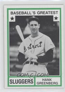 1982 TCMA Baseball's Greatest - Sluggers - Tan Back #1982-27 - Hank Greenberg