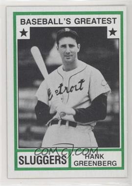 1982 TCMA Baseball's Greatest - Sluggers - Tan Back #1982-27 - Hank Greenberg