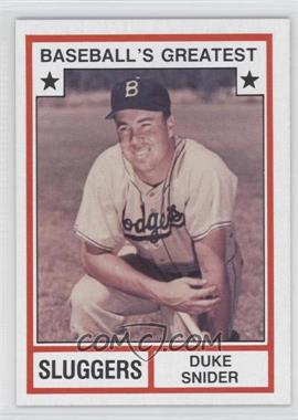 1982 TCMA Baseball's Greatest - Sluggers - Tan Back #1982-9 - Duke Snider