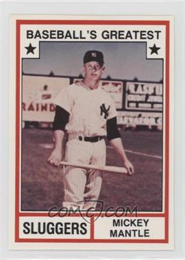 1982 TCMA Baseball's Greatest - Sluggers - White Back #1982-3.1 - Mickey Mantle (No MLB Logo)