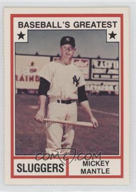 1982 TCMA Baseball's Greatest - Sluggers - White Back #1982-3.1 - Mickey Mantle (No MLB Logo)