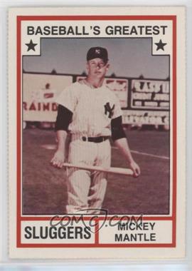 1982 TCMA Baseball's Greatest - Sluggers - White Back #1982-3.1 - Mickey Mantle (No MLB Logo)