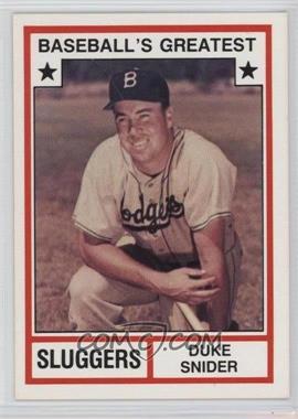 1982 TCMA Baseball's Greatest - Sluggers - White Back #1982-9.1 - Duke Snider (No MLB Logo)